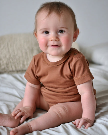 Kurzarm-Body aus Wolle – Merinowolle