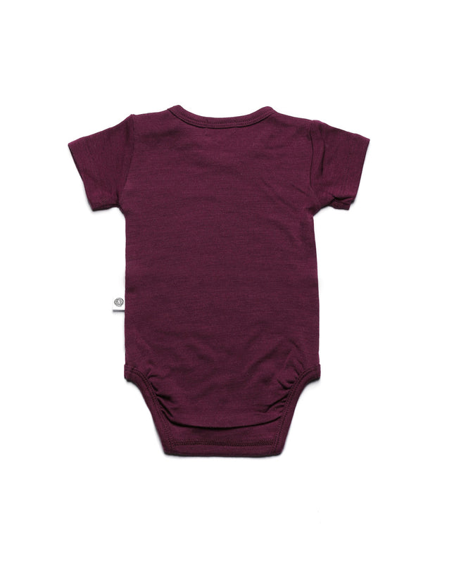 Merinowoll-Strampler mit kurzen Ärmeln - Merinowolle - Feige