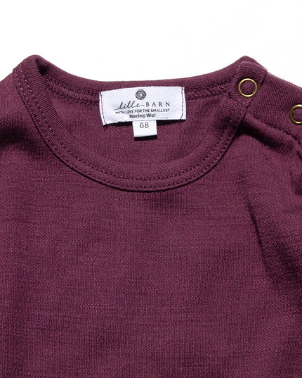 Woll-Strampler mit langen Ärmeln - Merinowolle - Crushed Violets