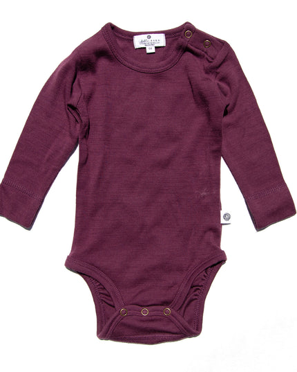 Woll-Strampler mit langen Ärmeln - Merinowolle - Crushed Violets