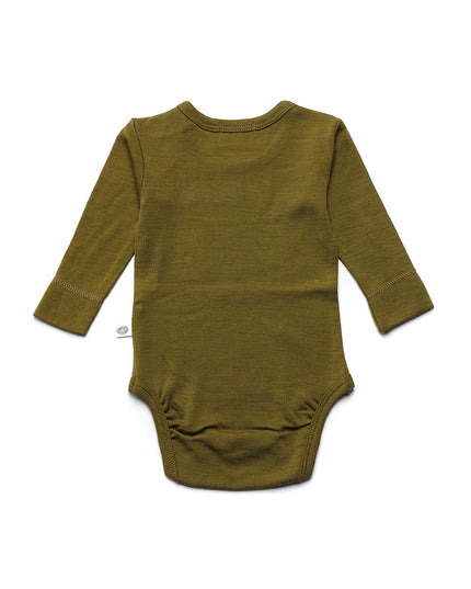 Wollbody Langarm - Merinowolle - Tannengrün