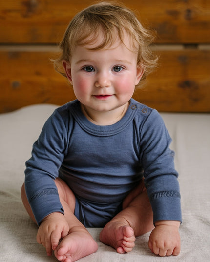 Langarm-Body aus Wolle – Merinowolle