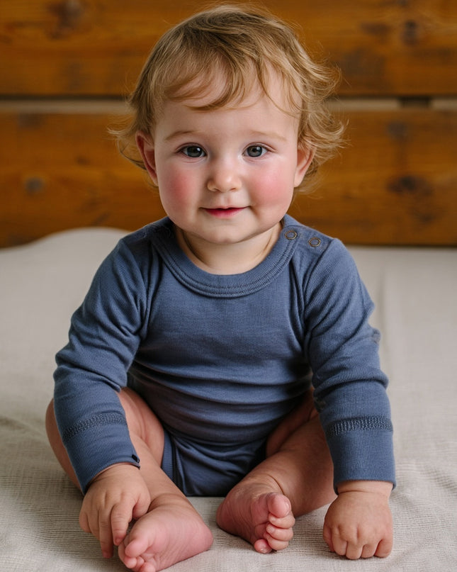 Langarm-Body aus Wolle – Merinowolle