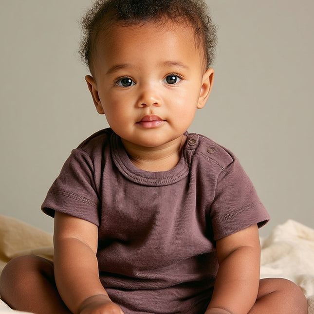 Kurzarm-Body aus Wolle – Merinowolle