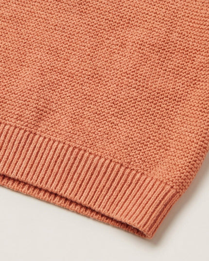 Merinowol gebreide baby spencer - Peach Fuzz