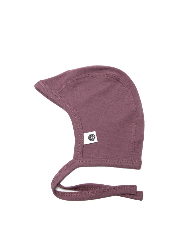 Baby Wollmütze mit Schleife – Merinowolle - Grape Shake