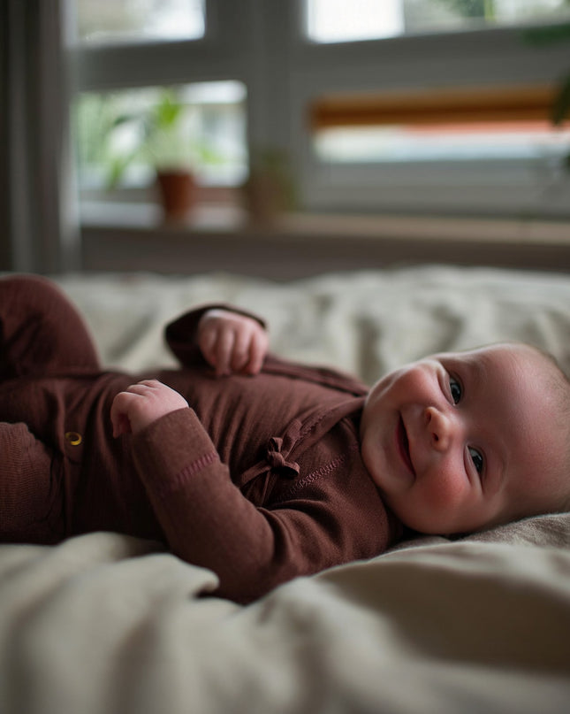 Playsuit / Strampler aus Wolle – Merinowolle