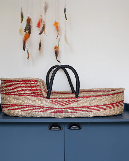 Moseskorb - Moseswiege aus Seegras - Haselnuss