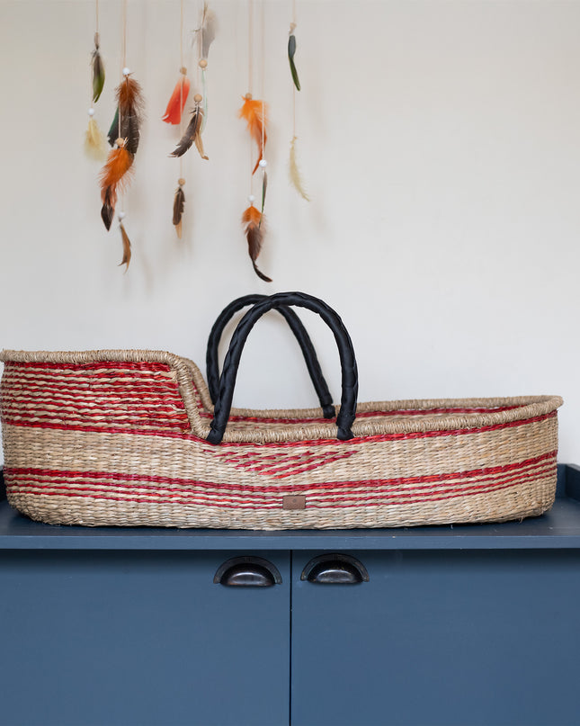 Moseskorb - Moseswiege aus Seegras - Haselnuss