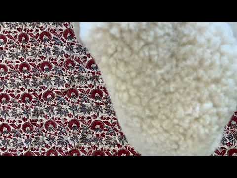 Kinderbettdecke aus Merinowolle, 2 Schichten – 93 x 135 cm – Mandel