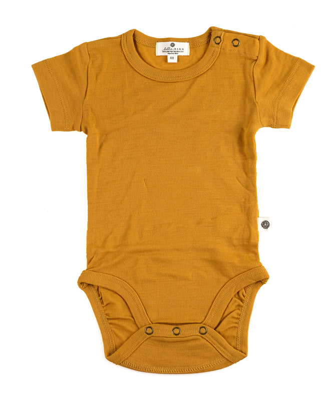 Kurzarm-Body aus Wolle – Merinowolle