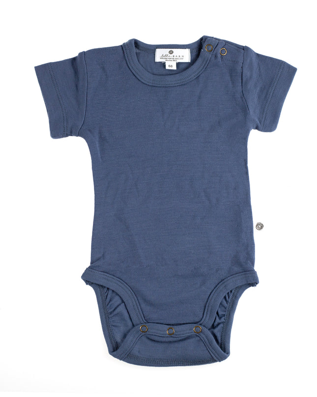 Kurzarm-Body aus Wolle – Merinowolle