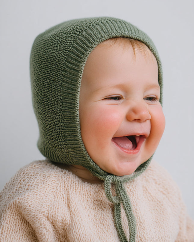 Wollstrickmütze Baby - Merinowolle - Harper