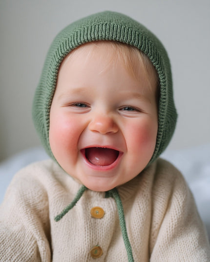 Wollstrickmütze Baby - Merinowolle - Harper