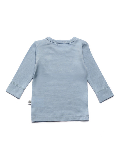 Wollpullover für Babys und Kinder - Merinowolle - Blue Fog