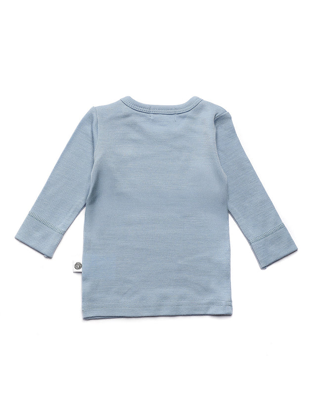 Wollpullover für Babys und Kinder - Merinowolle - Blue Fog