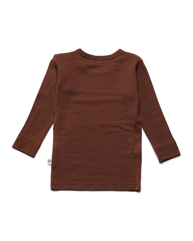 Wollpullover für Baby und Kinder - Merinowolle - Zimt