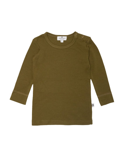 Wollpullover Baby Kinder - Merinowolle - Tannengrün