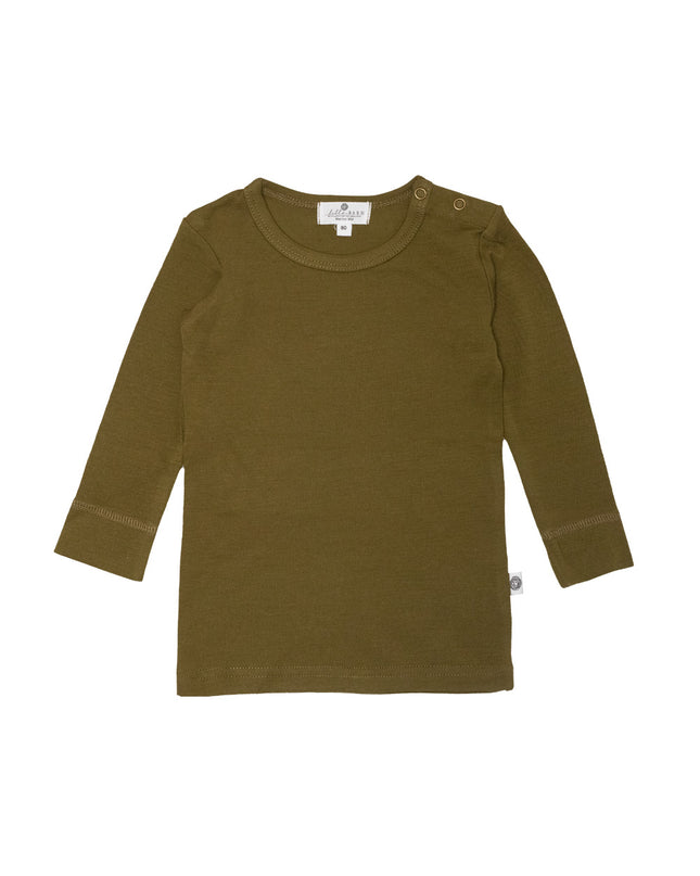 Wollpullover Baby Kinder - Merinowolle - Tannengrün