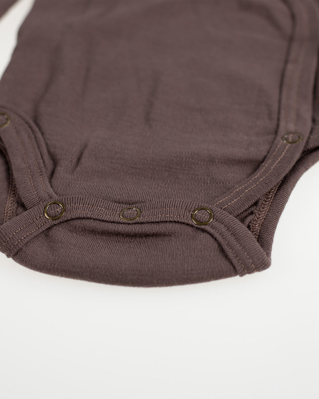 Wickel-Strampler aus Wolle mit langen Ärmeln – Merinowolle