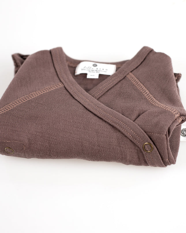 Wickel-Strampler aus Wolle mit langen Ärmeln – Merinowolle