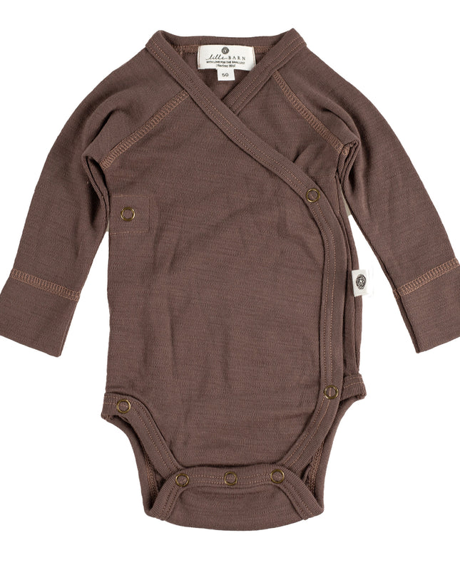 Wickel-Strampler aus Wolle mit langen Ärmeln – Merinowolle