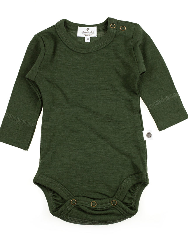 Langarm-Body aus Wolle – Merinowolle