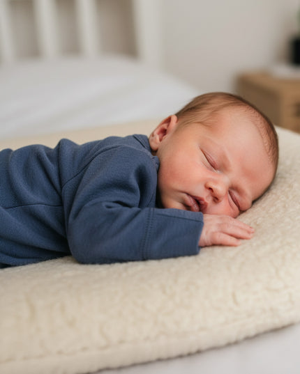 Baby-Kinderpullover aus Wolle - Merinowolle - Vintage Indigo